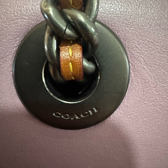 Coach Plum and Tan Shoulder Bag - Picture 7 of 8